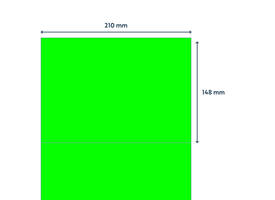 Etiket Rillprint 210x148mm fluorgroen 200 etiketten