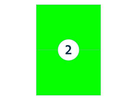 Etiket Rillprint 210x148mm fluorgroen 200 etiketten
