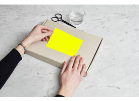 Etiket rillprint 210x148mm fluorgeel 200 etiketten