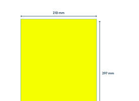 Etiket rillprint 210x297mm fluorgeel 100 etiketten