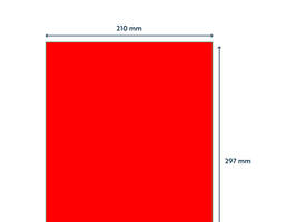 Etiket rillprint 210x297mm fluorrood 100 etiketten
