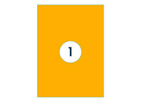 Etiket Rillprint 210x297mm fluororanje 100 etiketten