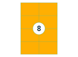 Etiket Rillprint 105x74mm fluororanje 800 etiketten
