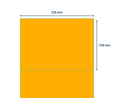Etiket Rillprint 210x148mm fluororanje 200 etiketten