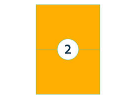 Etiket Rillprint 210x148mm fluororanje 200 etiketten