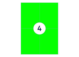 Etiket Rillprint 105x148mm fluorgroen 400 etiketten