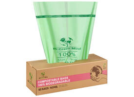 Afvalzak bio Mr.Green Mind 55x76cm 40-45 liter dispenser 60 stuks