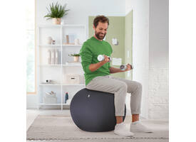 Actieve zitbal Leitz Ergo 75cm anti-rol donkergrijs