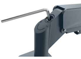 Monitorarm Leitz Ergo ruimtebesparend dubbel donkergrijs