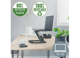 Laptopstandaard Leitz Ergo verstelbare multihoek grijs