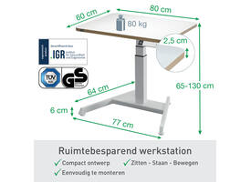 Zit-sta bureau Leitz Ergo elektrisch compact