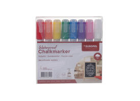 Krijtstift Europel watervast 3-6mm assorti etui 8 stuks