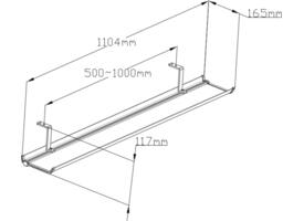 Kabelgoot Euroseats universeel 110cm wit