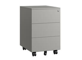 Ladeblok Euroseats 3 gelijke lade 50x39x60cm op wieltjes grijs