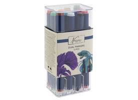Alcoholmarkers Nassau Arts duopunt set à 12 kleuren