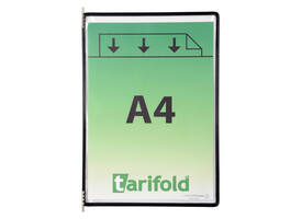 Zichtpaneel Tarifold A4 verticaal zwart 10 stuks