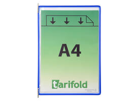 Zichtpaneel Tarifold A4 verticaal blauw 10 stuks