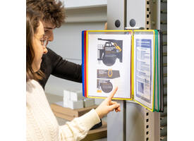 Zichtpanelensysteem wand Tarifold metaal A4 met 10-tassen assorti