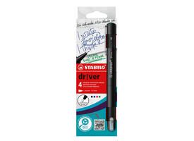 Fineliner STABILO dr!ver fijn assorti 4 stuks