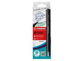 Fineliner STABILO dr!ver medium assorti 4 stuks