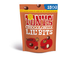 Chocolade Tony's Chocolonely Lil' Bits melk karamel zeezout & cookie 150 gram