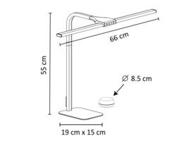 Bureaulamp Unilux Strata base led wit