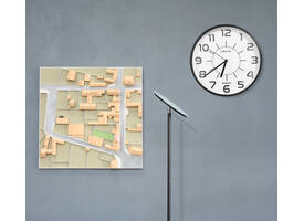 Wandklok Unilux Pop  Ø 30.5cm kunststof zwart