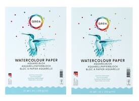 Aquarelblok Qrea A4 20vel 200gr gelijmd
