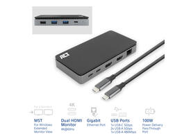 Dockingstation ACT USB-C 4K MST voor 2 HDMI monitoren