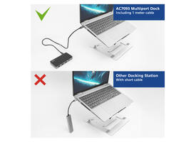 Dockingstation ACT USB-C 4K MST voor 2 HDMI monitoren