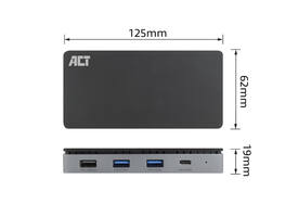 Dockingstation ACT USB-C 4K MST voor 2 HDMI monitoren
