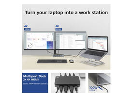 Dockingstation ACT USB-C 4K MST voor 2 HDMI monitoren