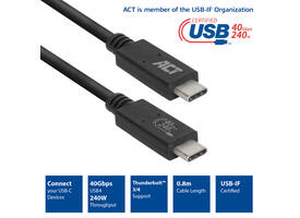 Kabel ACT USB4 40Gbps USB-C USB-IF