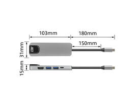 Dockingstation ACT USB-C 4K voor 1 HDMI monitor