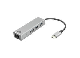 Hub ACT USB-C 3.0 3x USB-A Gigabit ethernet
