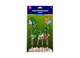 Cake decoratie Jungle 9 stuks