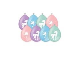 Ballonen Unicorn 30 cm 8 stuks pastel