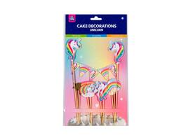 Cake decoratie Unicorn 9 stuks