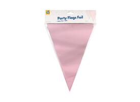 Party Flag Foil Baby Pink
