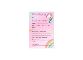 Uitnodigingskaarten Unicorn