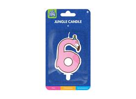 Jungle candle 6 Flamingo