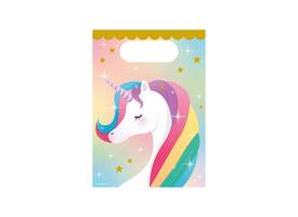 Cadeau tasjes Unicorn papier 23x16,5cm 6 stuks