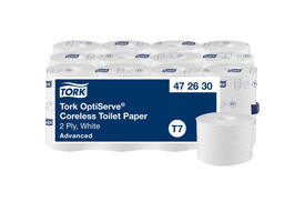 Toiletpapier Tork T7 Advanced Optiserve Coreless 2-laags 94m wit 472630