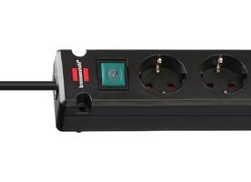 Stekkerdoos Brennenstuhl Bremounta 5vdig incl 2 USB C 3 meter zwart