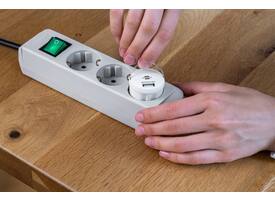 Stopcontactadapter Brennenstuhl USB A 2.4A wit