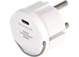 Stopcontactadapter Brennenstuhl USB C 2.4A wit