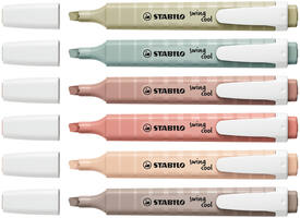 Markeerstift STABILO Swing cool nature colors assorti 6 stuks