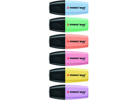Markeerstift STABILO BOSS mini pastel assorti 6 stuks