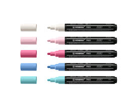 Acrylmarker STABILO  Free Acrylic T300 Candy assorti 5 stuks
