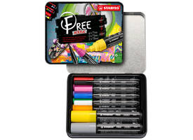 Acrylmarker STABILO  Free Acrylic Starter Kit assorti 11 stuks